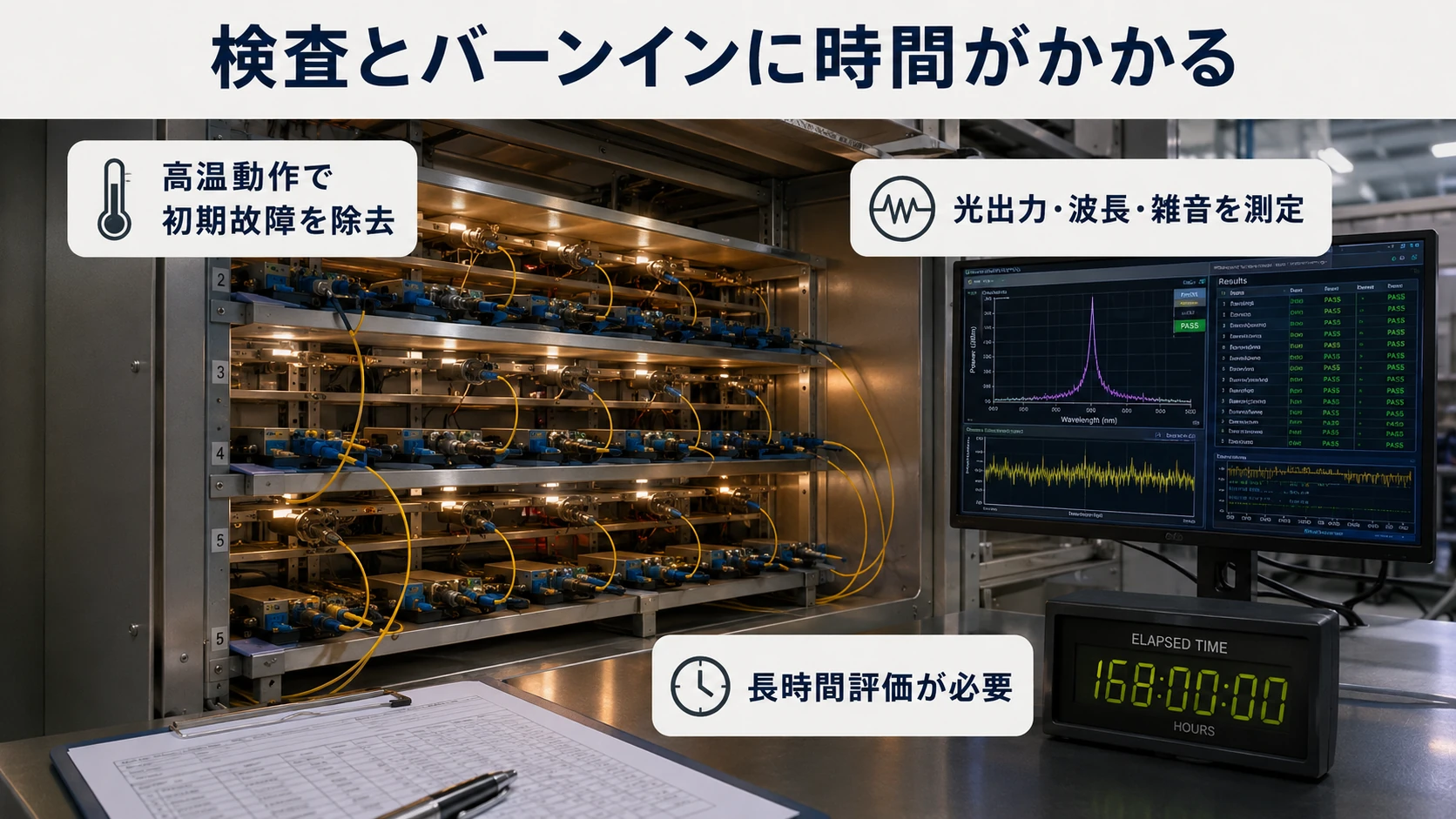 InPレーザーの製造・実装・検査工程 02