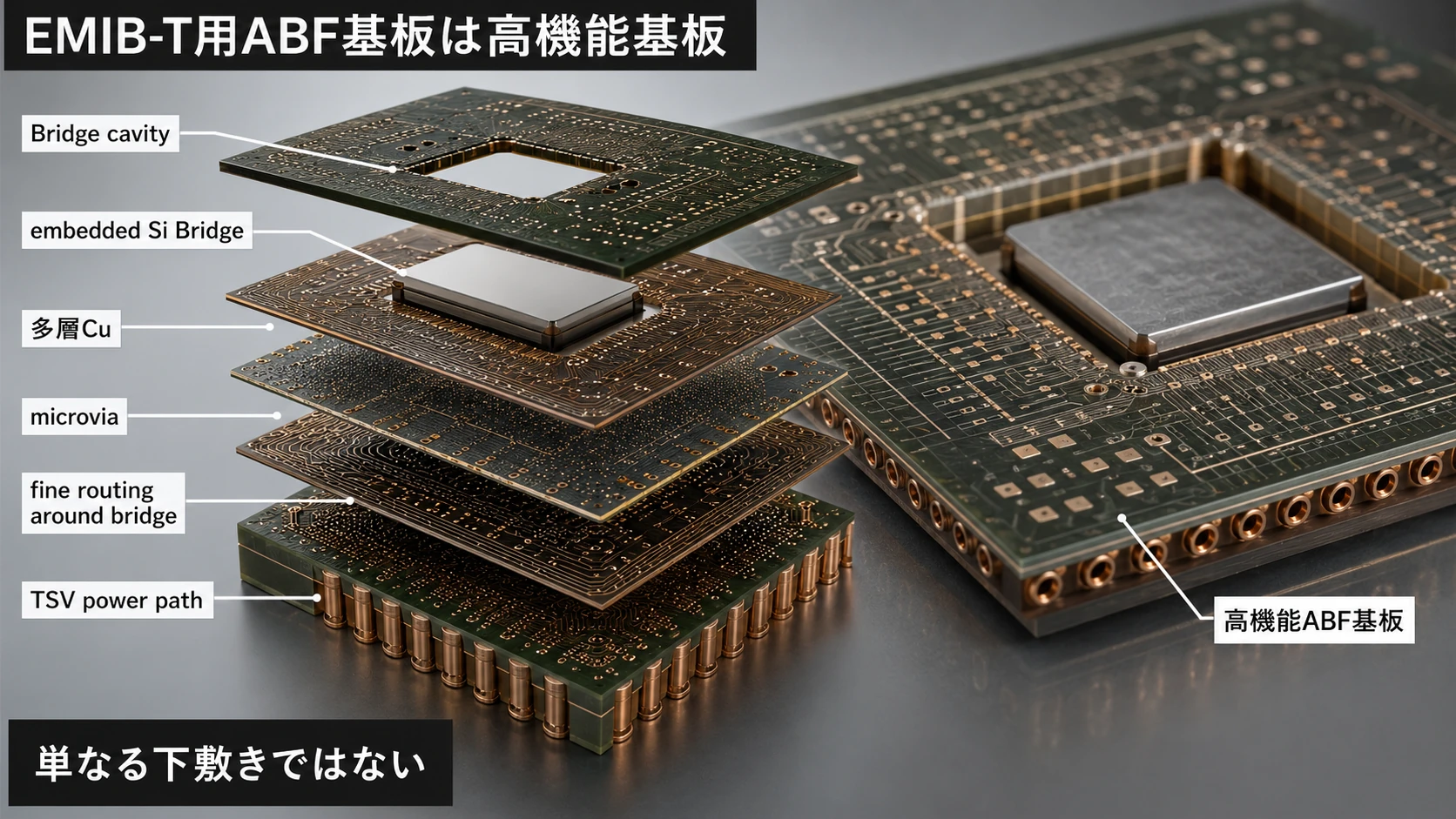 CoWoSと局所ブリッジ方式の比較 03