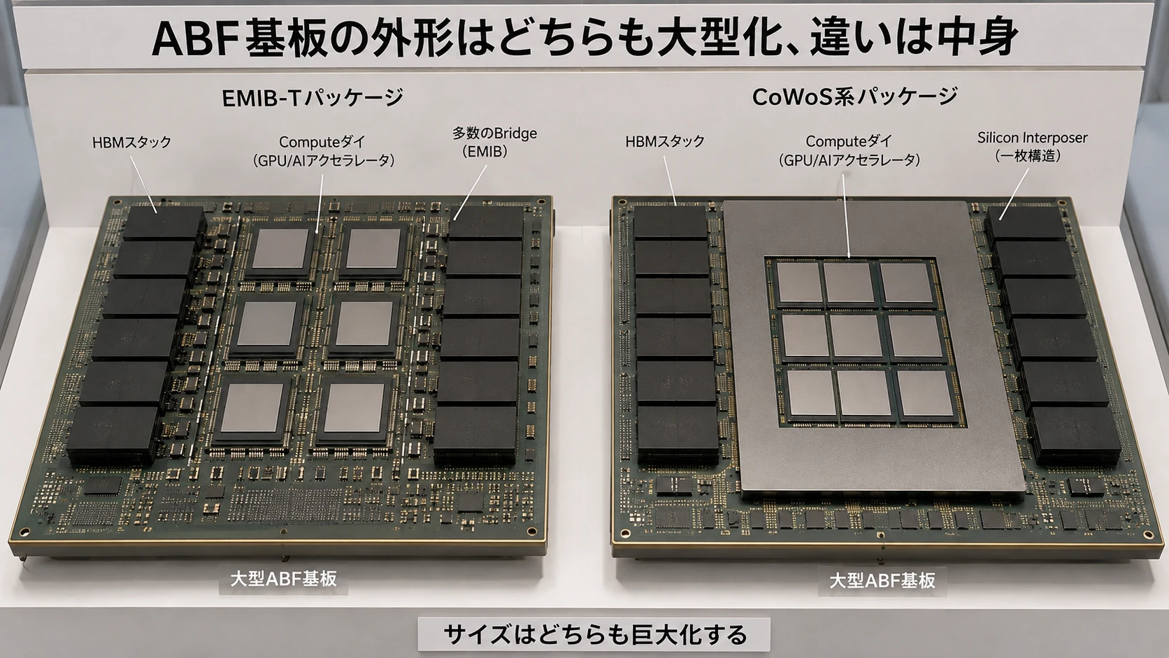 CoWoSと局所ブリッジ方式の比較 05