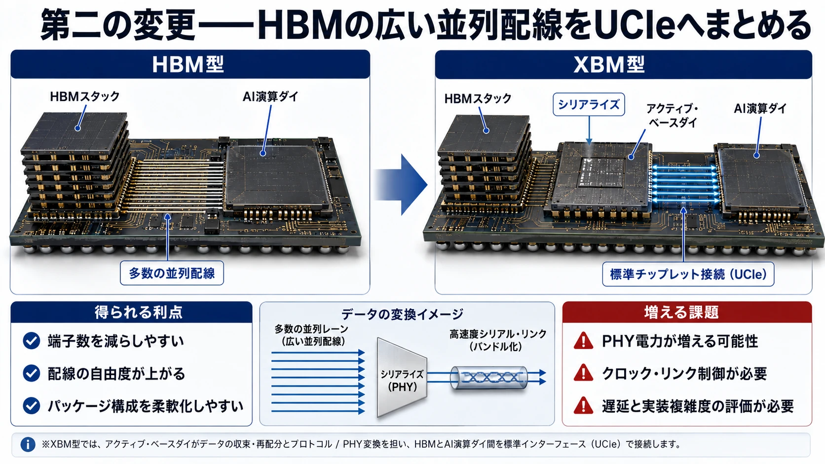 UCIeへの集約と速度の読み方 01