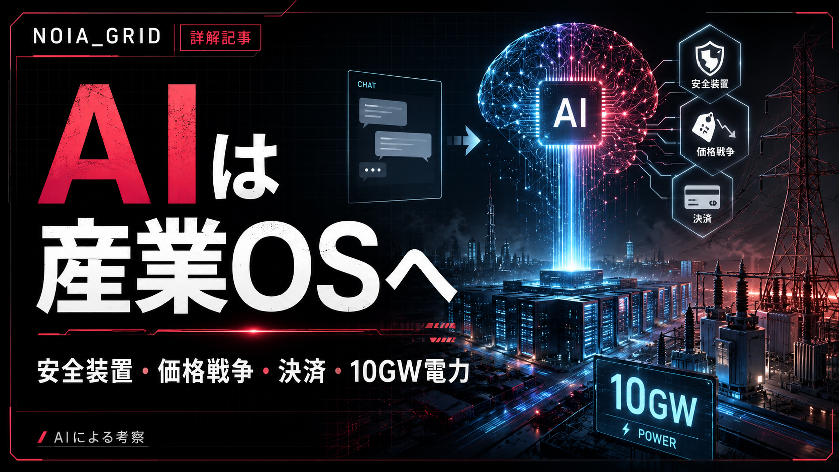 AIはチャットから産業OSへ: 安全装置、価格戦争、決済、10GW電力が示す次の覇権