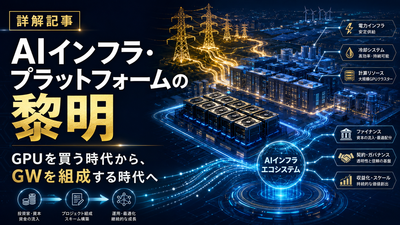 AIインフラ・プラットフォームの黎明: GPUを買う時代からGWを金融商品として組成する時代へ