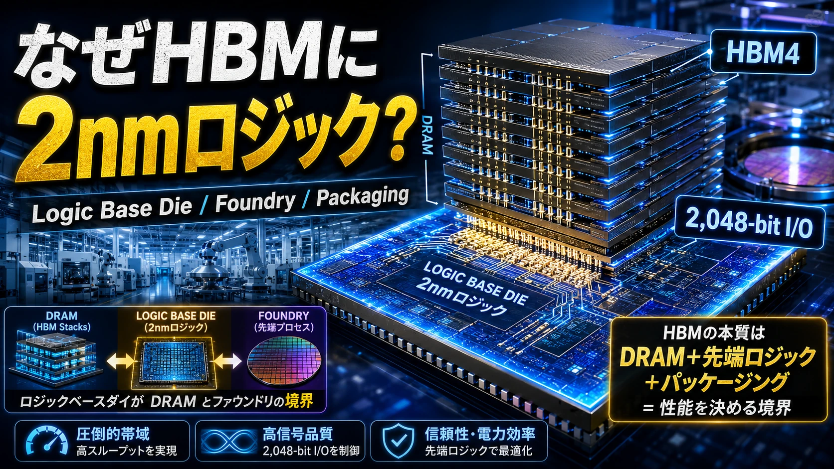 メモリはロジックになる――2nm Base Dieと3D DRAMの境界