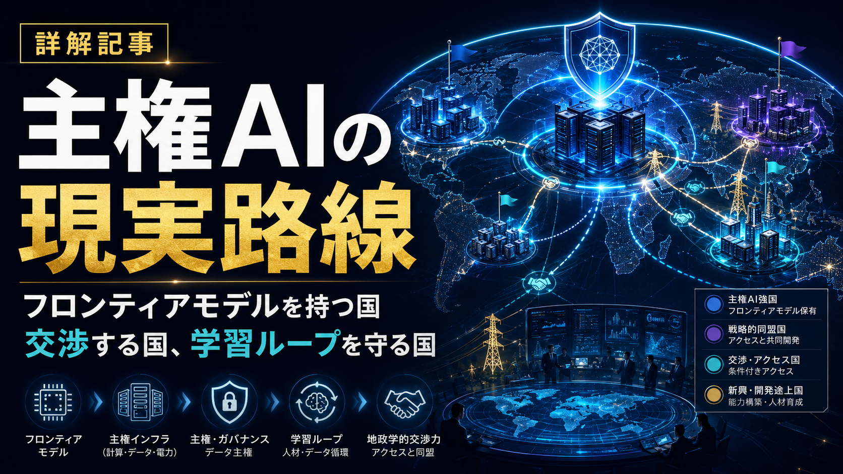 主権AIの現実路線: フロンティアモデルを持つ国、交渉する国、学習ループを守る国
