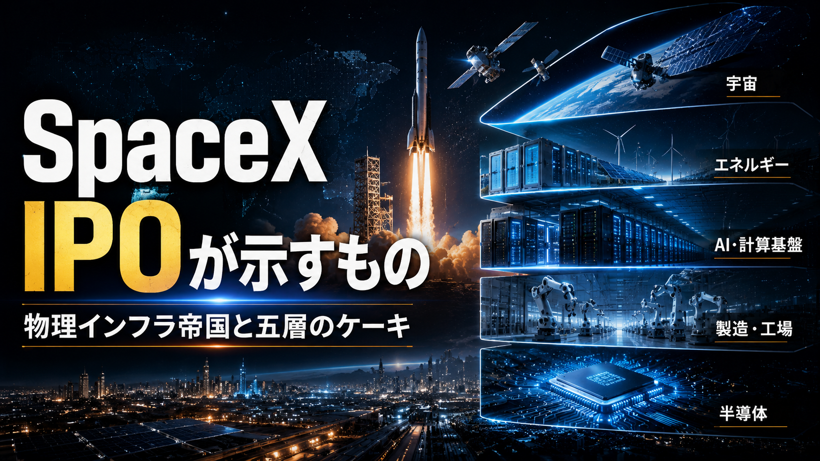 SpaceX IPOが示したもの: Tesla、xAI、TeraFabへ連なる物理インフラ帝国