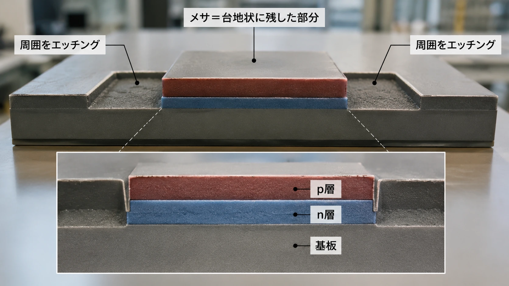 図解: 7.5 メサ型トランジスタ――接合を台地として切り出した、IC直前の技術(1/7)
