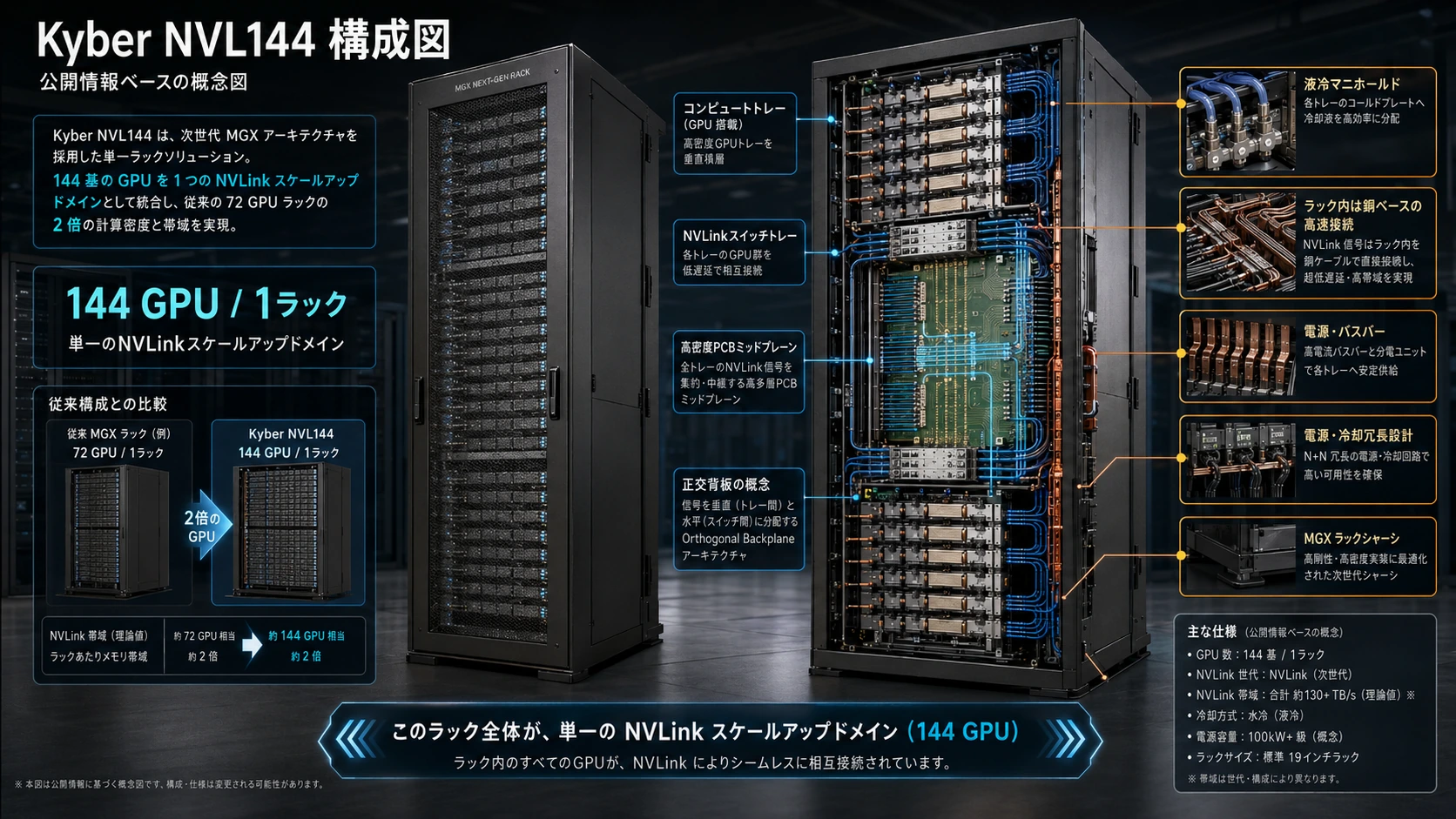 Kyber NVL144ラック構成