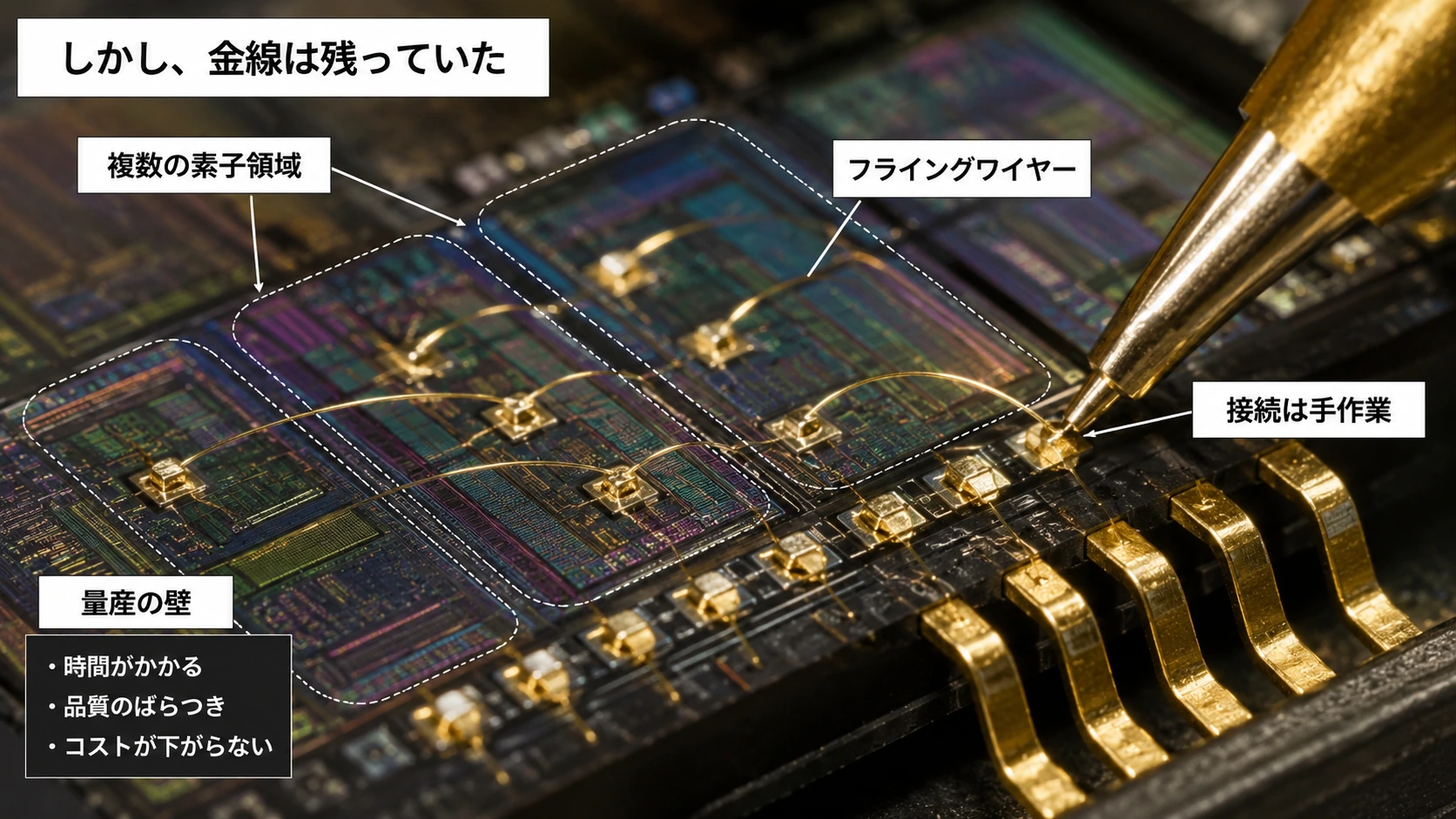 図解: 7.しかし、金線は残っていた