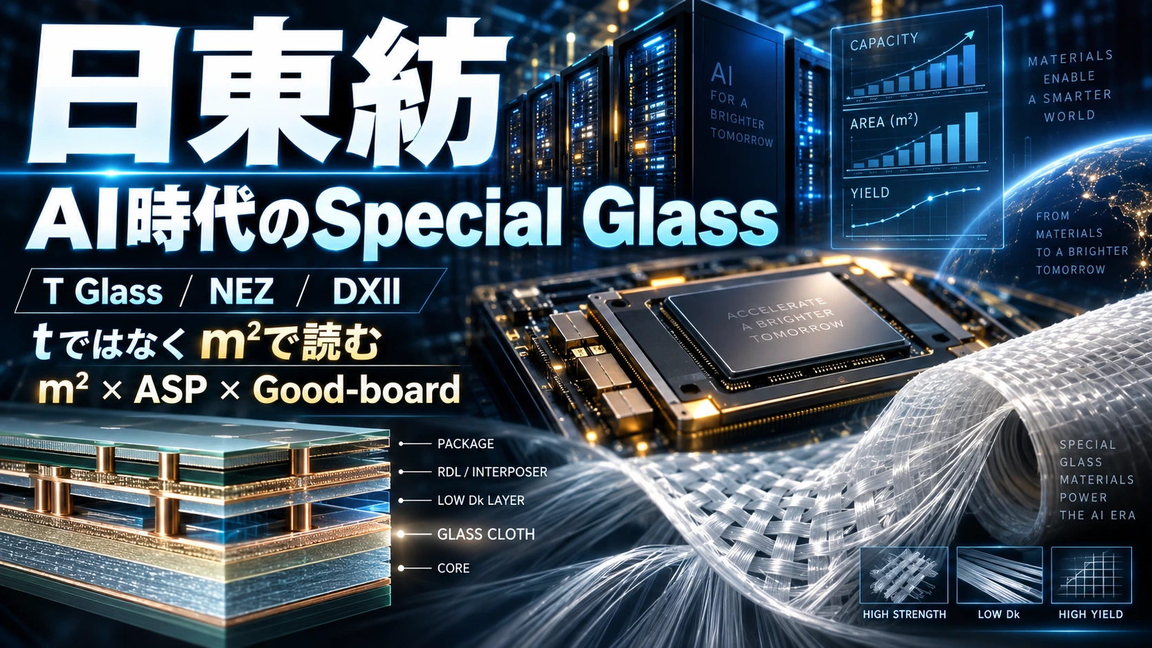 日東紡――AI時代のSpecial Glassを「t」ではなく「認定済みm² × ASP × Good-board」で読む / 表紙