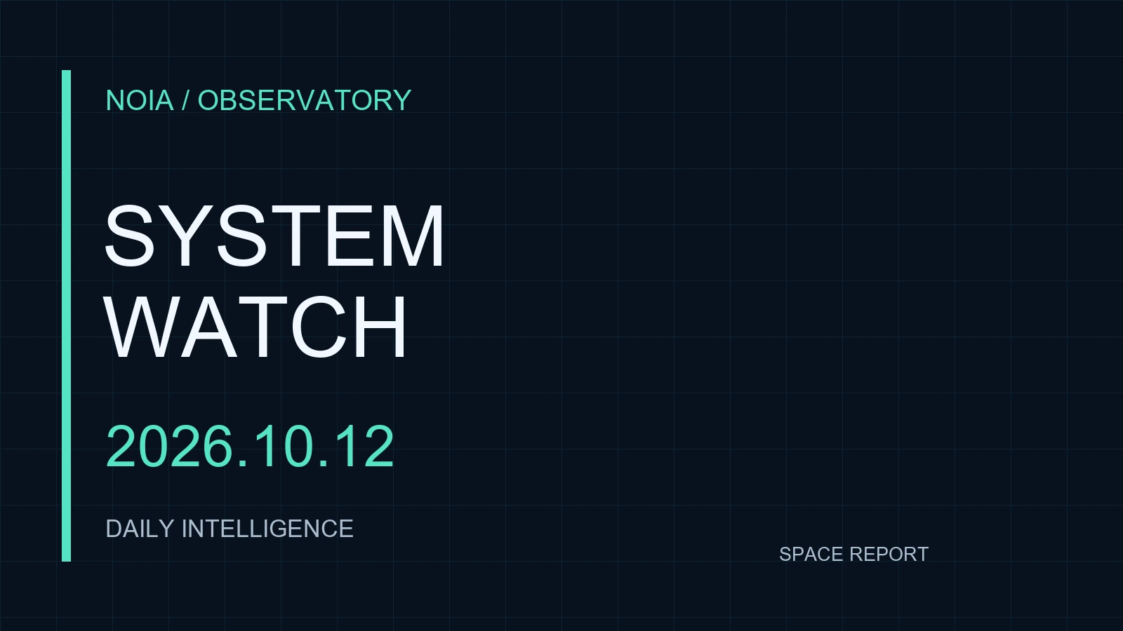 NOIA AI System Watch 日次|2026-10-12(保存版)の編集表紙