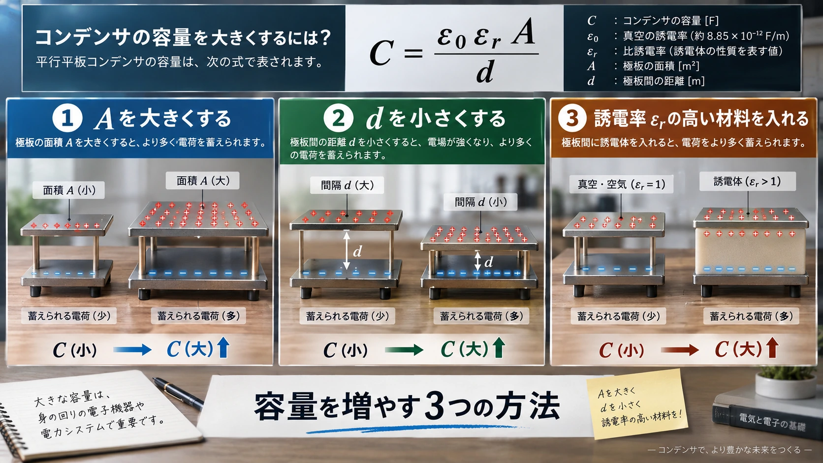 図解: 1.そもそもコンデンサとは何なのか(2/2)
