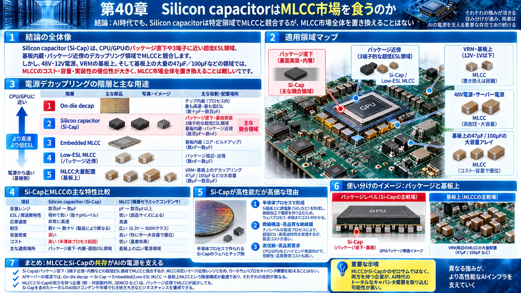 図解: 40.Silicon capacitorはMLCC市場を食うのか