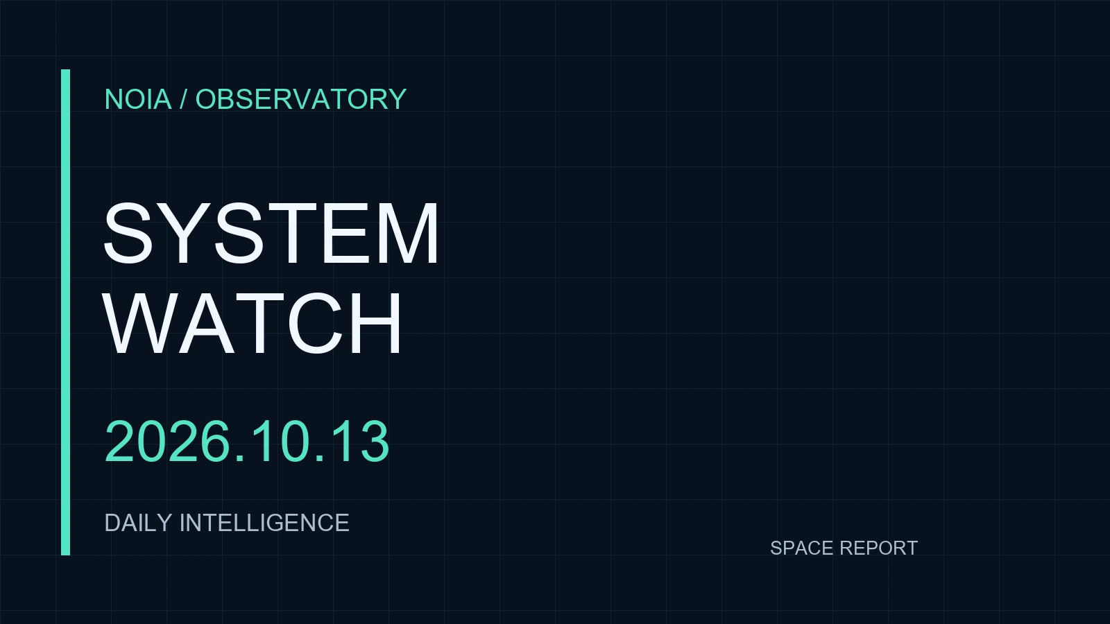 NOIA AI System Watch 日次|2026-10-13(保存版)の編集表紙