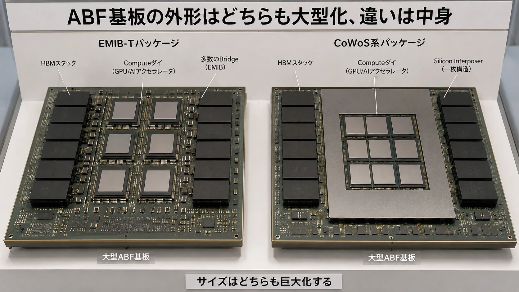 CoWoSと局所ブリッジ方式の比較 05