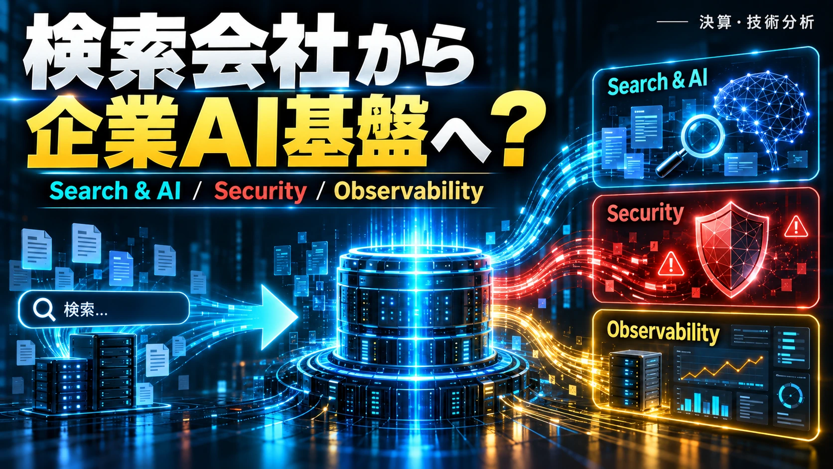Elasticは検索会社から「企業AIのデータ基盤」へ進めるか / 表紙