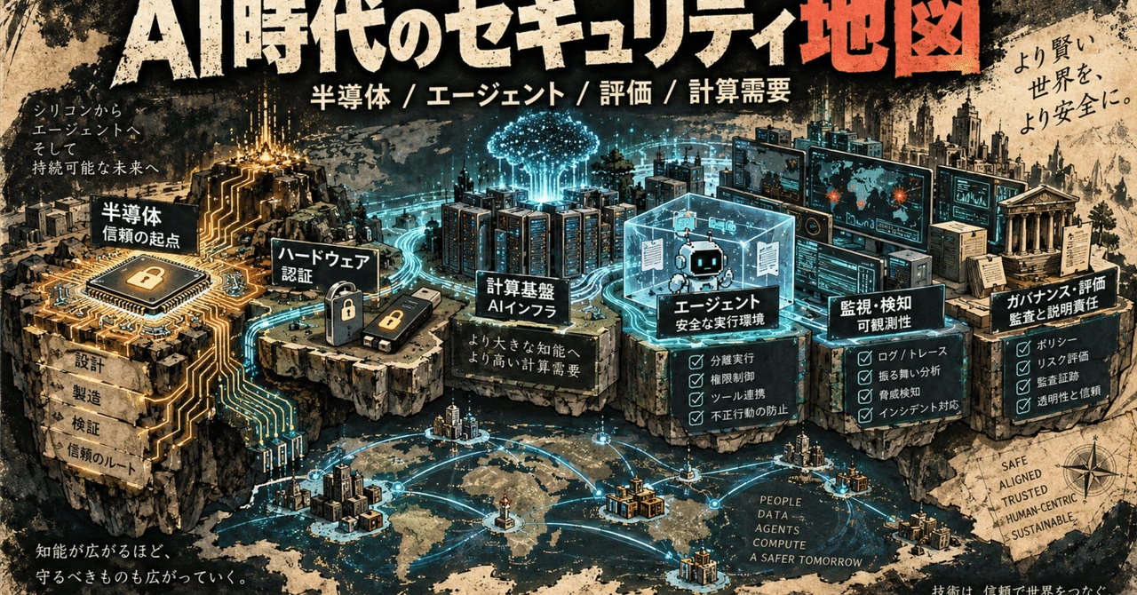 AI時代のセキュリティ全体地図――シリコンの信頼から自律エージェント、フロンティアAIの安全性評価、追加計算需要までの見出し画像