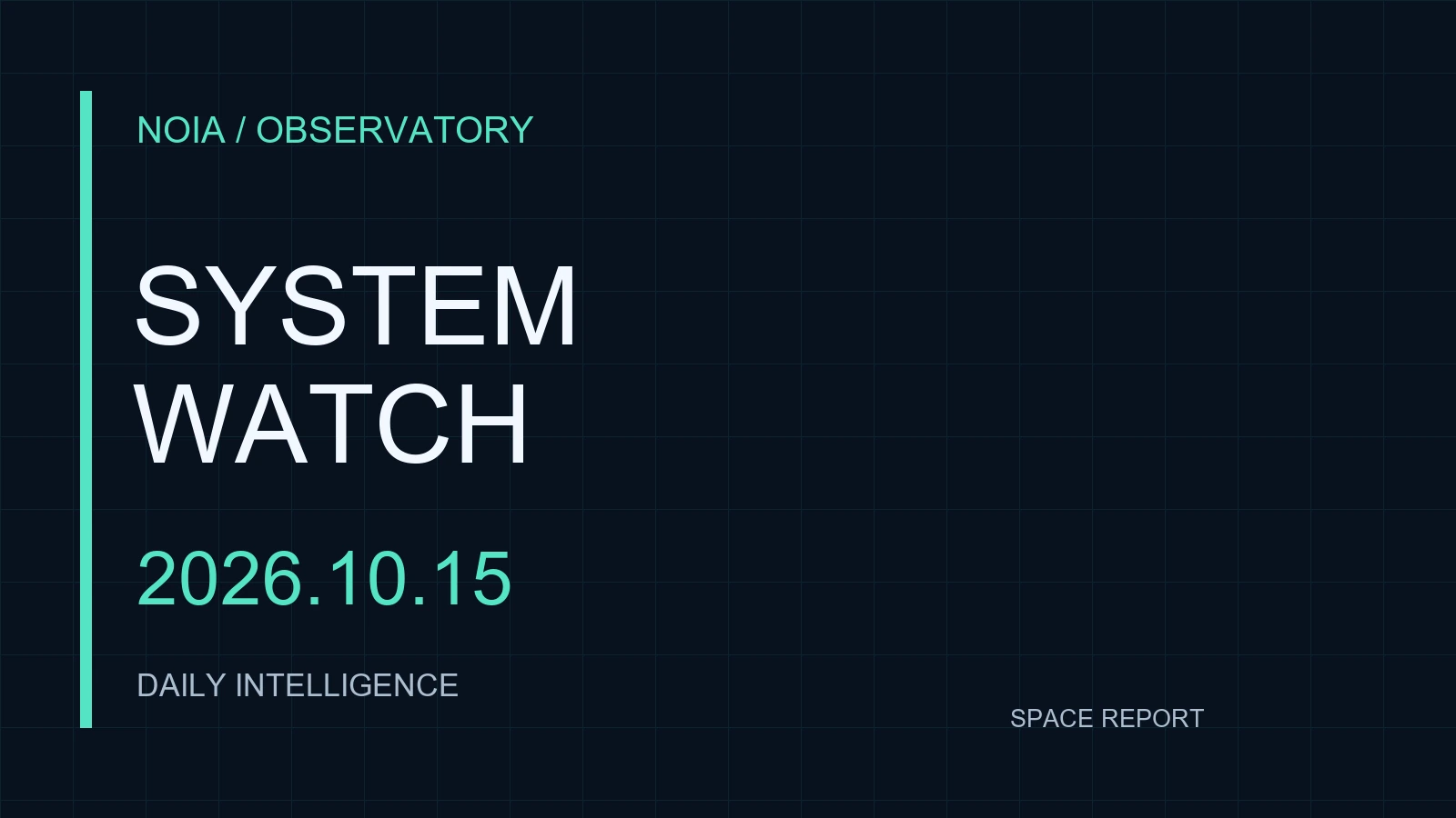 NOIA AI System Watch 日次|2026-10-15(保存版)の編集表紙